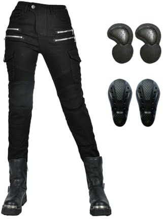FHQGZT Damen/Männer Motorradhose zum Motorradfahren, Wasserdicht und Atmungsaktiv Motorrad Biker Hosen Herren Schutzhose für Motocross, Racing, Motorradrüstung Schutzauskleidung