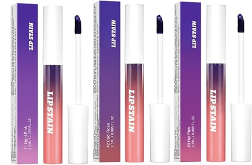 Lip Stain Peel Off ，Waterproof and Transfer Proof Pink Lip Ink，Non-stick Cup Liquid Lipstick Nude Lip Stain for Women，Ensuring Your lip Color Stays Vivid Throughout the Day (Red, 2#)