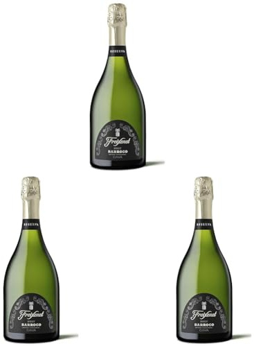 Freixenet Barroco Brut DO Cava (1 x 0,75 l) besonders hochwertiger, eleganter Cava, traditionell in der Flasche gereift, frisch-fruchtig, Alternative zu Sekt, Crémant und Champagner (Packung mit 3)