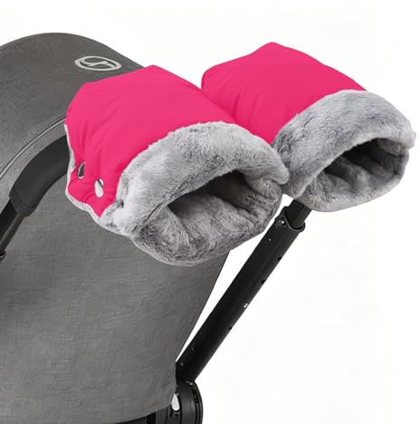 NICEWAT Passeggino scaldamani, impermeabile e antivento, per passeggino, taglia universale, con caldo materiale felpato, per tutti i passeggini