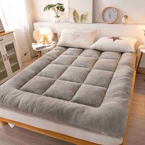 Bodenbett Camping Matratze Futonbett, Japanische Extra Dicke Futon-Bodenmatratze, Gemütliche und Warme Matratze(King)