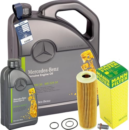 BandelOne enthält Mann Ölfilter+6L 5W30 für C-Klasse W204 E-Klasse W212 Slk R172
