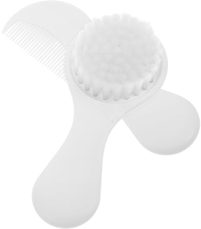 MERRYHAPY 2pcs Hair Brush and Comb Set Soft Bristle Grooming Kit for Newborns Gentle Scalp Massage Cradle Cap Treatment and Removal with Soothing Head Massage Brushes