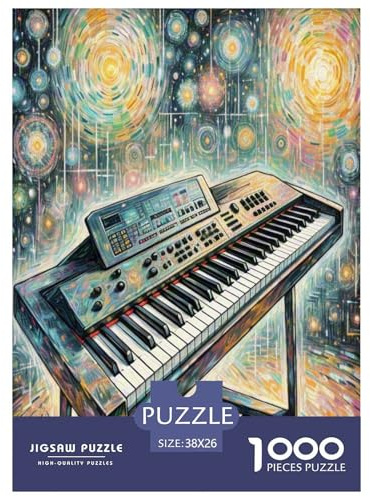 Puzzle Farbenfrohes Elektronisches Klavier Geschicklichkeitsspiel Erwachsene Tastatur Buntes Legespiel 1000-teilig Impossible Für Erwachsene Und Kinder 38x26cm/1000pcs
