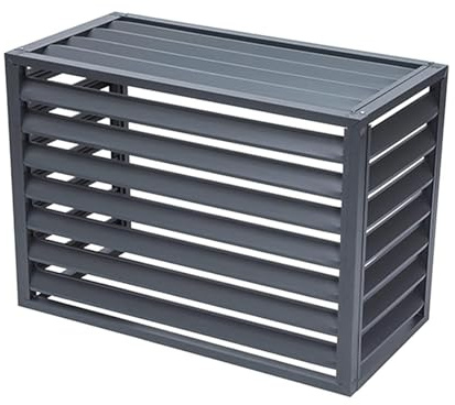 Unmjgybc Copertura Premium Alluminio Grigio Louver Sup Dim.120×70×150(5P) - Lega di Alta Qualità Anti-Corrosione Vita Lunghezza Prolungata - Per Condizionatori e Pompe