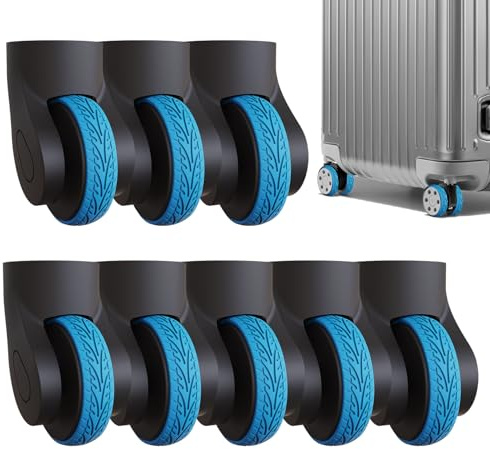 Bagagehjulsskydd - 19 cm resväska hjulskydd, mute Performance | Förbättrat skydd | Silikon bärbart bagagespinnhjulsskydd för de flesta resväskor