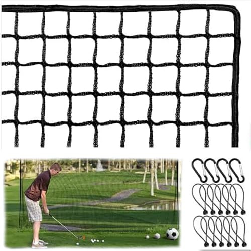 NEWFUN Golfnät, golfnät, 3 x 3 m golfövningsnät, justerbart skyddsnät för bakgården, bärbart golfklubbnät, golf, baseball, hockeyträningsnät, för inomhus- och utomhusbruk i trädgården