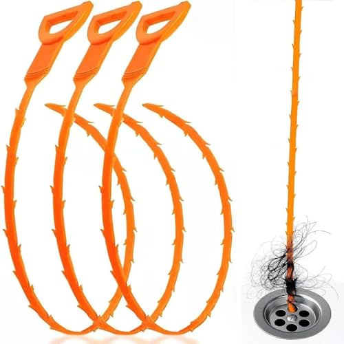 4 Piezas Desatascador De Tuberías 51 Cm, Serpiente Desatascador De Desagüe Flexible Y Fuerte, Para Desbloquear Lavabos, Bañeras, Desagües Y Tuberías Obstruidas