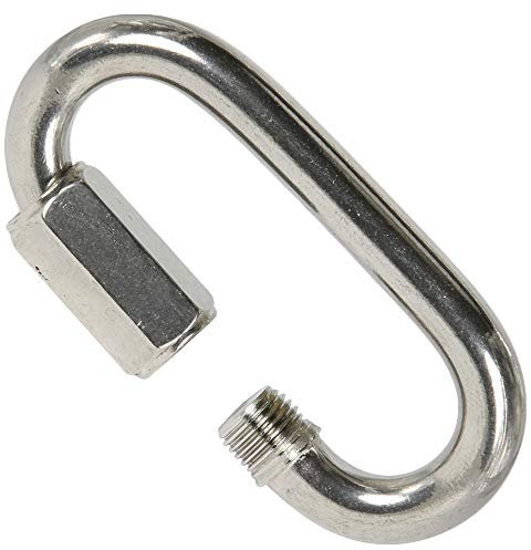 BOOTSTEILE BRAUER Ketten - Schnellverschluss änhl. DIN 56926 Form A D= 10 x 72 mm - (25 Stück) - Edelstahl A4 Schnellverschluss Nottglied Kettenverbinder I