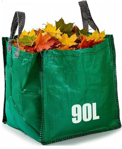GroundMaster 90L Garden Waste Bag with Handles, Heavy Duty Polypropylene