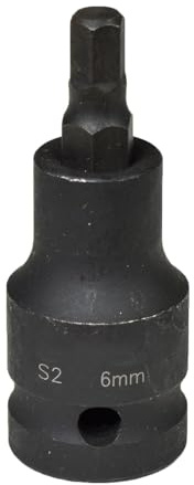 M6 x 55mm 1/2” Drive Short Impact Impacted Allen Hex Key Socket