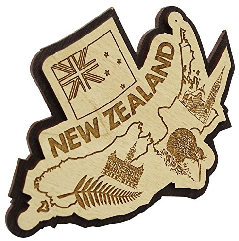 Printtoo Neuseeland Karte Collectibles Souvenir Holz Kuehlschrank Magnet graviert