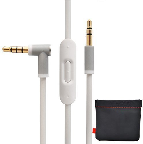 Replacement Cable/Wire For Beats Audio Cable+Inline Remote/Microphone for Beats by Dr. Dre Headphone SoloHD/Studio/Pro/Detox/Wireless-Compatible to Apple iPhone And Samsung Galaxy Note (white)