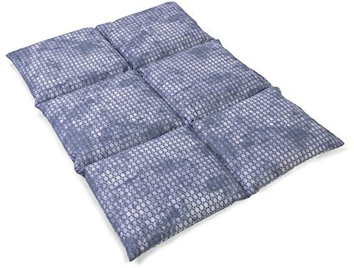 Kornkudde stor 40 x 30 6-kammare; used-look grå-blå Kirschkernkissen Used-look Grau-blau