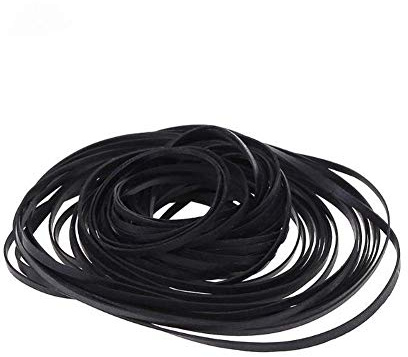 Universal Mix Kassettenband Maschinengürtel Gummi Gürtel für Recorders, CD-ROM, Walkman, DVD-Laufwerk, 50 Stück, 4 mm, 40-135 mm, Schwarz