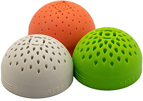 SIFTR 3 colores Triple Pack – Tamiz pequeño ahorro de espacio – Mini colador de latas y colador de silicona – Colador de anidación y coladores de cocina – Gadgets de cocina