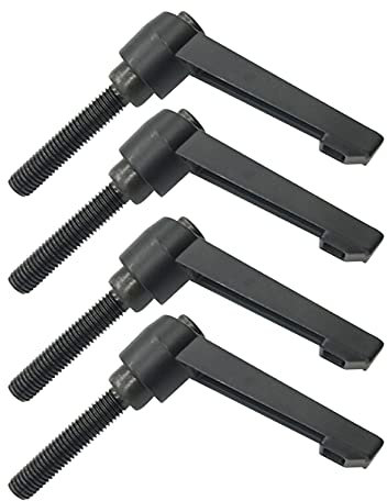 Anawakia 4 palancas de sujeción de acero inoxidable M4, rosca exterior, mango ajustable, palanca de sujeción con rosca exterior (16 mm)
