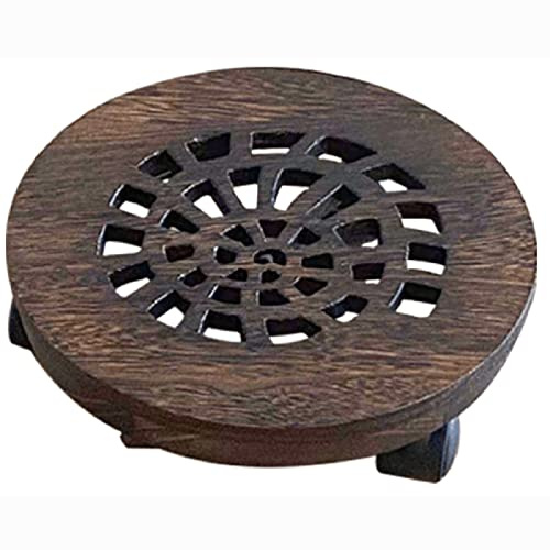 QIAOH Pflanzenroller Rund Diameter 25cm, Blumenroller Rund, Rollbrett Pflanzen Outdoor, Rolluntersetzer FüR BlumenküBel, Rollbretter Rund, FüR Den Innen- Und AußEnbereich