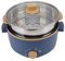 2.5L Electric Cooker Pot, Electric Hot Pot for Home, Kitchen, Dormitory, Office(Blue)