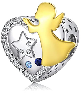 NINGAN S925 Charms Geburtstag Familie Herz Anhänger | Geschenk für Frauen, Mädchen, Freunde, Ehefrau, Mutter, Tochter – Geburtstag, Jahrestag, Valentinstag, Weihnachten