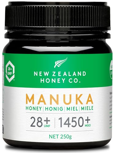 Miel de Manuka MGO 1450+ UMF 28+, testé en laboratoire, brut, 250g | Grade le plus rare et le plus élevé, certifié UMF 28+ et MGO, testé en laboratoire, brut et monofloral, idéal en cadeau