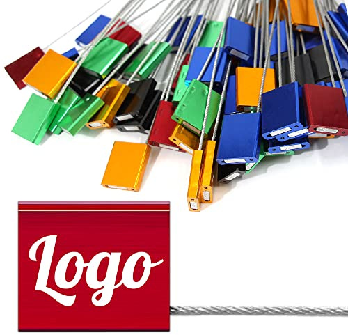 30 Plomben Personalisiert Sicherheitssiegel aus Metall Personalisiert Einwegschlösser aus Aluminiumlegierung für LKW Logistik