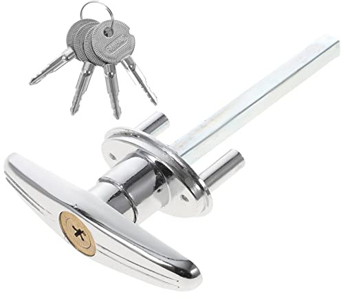 Mipcase 1 Set Serratura Della Porta a Ribalta Serratura Universale Chiusura a Scorrimento Della Porta Del Garage Kit Di Blocco a Sgancio Rapido Box Abito Cavo Elettrico Filo Di Acciaio