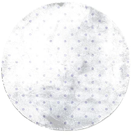 Personalisierbarer flauschiger Teppich Plüsch Kreis Bodenteppich Matte Flieder Polka Dots Muster 01 Kunstfell Teppich