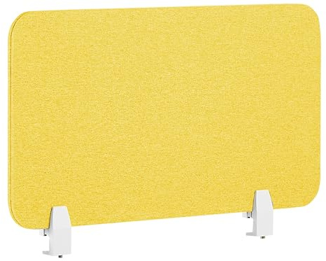 Beliani Schreibtisch Trennwand Akustik Polster gelb 72 x 40 cm Schallschutz Wally