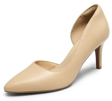 DREAM PAIRS Escarpins Femme Classique Chaussure à Talon Confortable avec Fleur pour Le Mariage SDPU2416W
