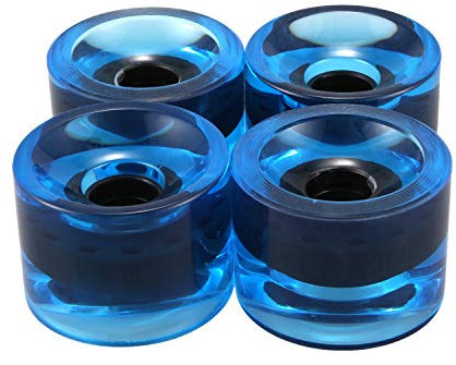 QUR 4 Stück Blank Longboard Cruiser Skateboard 70X51Mm 80A Trans Blau Longboard Teile