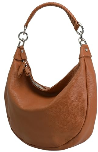 SH Leder Echtleder Damen Halbmondförmige Tasche stylisch bananentasche Umhängetasche Leder 30x22cm Mina G668
