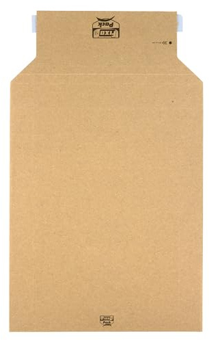 Fixo Packung | 30 Versandumschläge aus festem Karton mit Faltenbalg | 276 x 352 mm | Mindestmaße 205 x 282 mm | Faltenbalg 70 mm | selbstklebender Verschluss | Faltenbalg 70 mm | perfekt für den