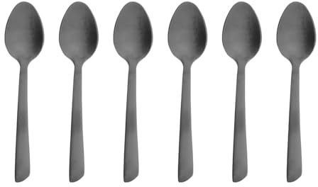 Geneviève Lethu 538023 - Set di 6 cucchiai da caffè, cucchiai da dessert, L 11 cm, collezione Manhattan