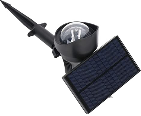 Solar Spot Lights Outdoor, Outdoor Color Changing Lights RGB Rotating Ground Stake and Wall Mount for Garden Decor and Landscape Lighting