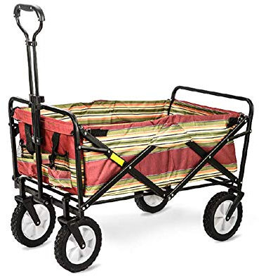 QZQJUILU Hand Trailer Foldable Pull Wagon Hand Cart Garden Transport Cart Foldable Portable Folding Cart for Outdoor Camping BBQ Gardening Shopping Beach