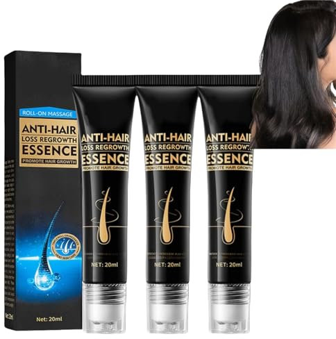 FTTFFLL Kopfhaut-Massageöl, neues Haarserum mit Roller zur Förderung des Haarwachstums, geeignet für alle Haartypen