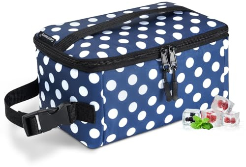 Cerbonny Lonchera pequeña, bolsa de refrigerios congelable para adultos y niños, lonchera congelable, bolsa de aperitivos aislada con asa de hebilla, lonchera compacta para trabajo, escuela, viajes