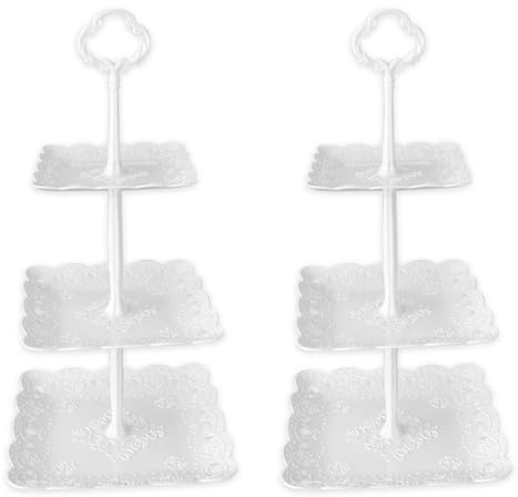 3 Tiers Cake Display Stand, 2PCS Party Server Plates Stands
