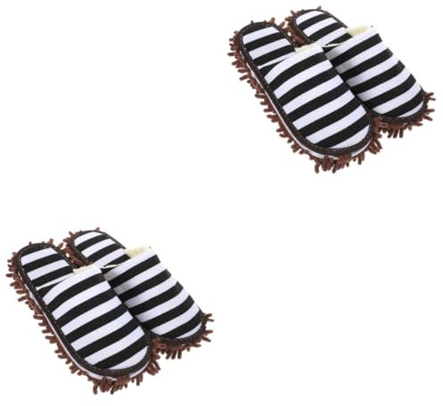 FRCOLOR 5 Pares Zapatillas Perezosas Mujer Trapeador y Balde Hombre Limpiador Escoba Productos Mop Divisores Hogar Fuerza Almohadillas para Trapeador Eléctrico Pie Coffee Chenille