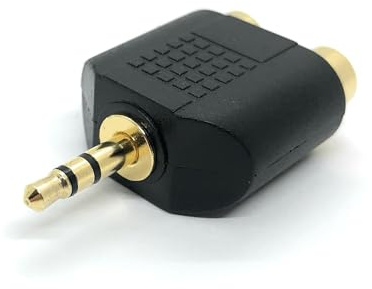 Ome Audio Dual Rca (Phono) To 3.5mm (1/8-inch) Stereo Jack Gold Plated Adapter/Converter