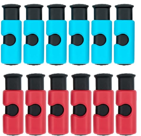 12 Pcs Bread Bag Clips Value Set Grade Food Bag Clips Food Fruit Bread Bag Cinch Non-Slip Grip Sealer Rubber Pads or Lid on Bottom, Easy to Squeeze Lock Release（red+Blue）
