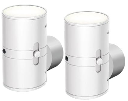 2st LED Night Light Plug i vägg, dimbar barn nattljus med skymning till gryningssensor, moderna sensorbelysning, 3000k varm vit, för sovrum, hall white