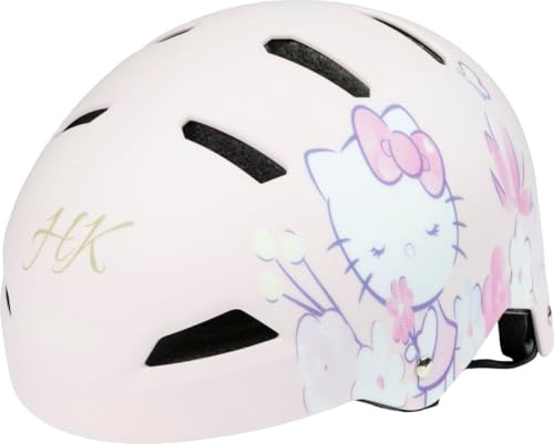 Tataway Hello Kitty Casco Street XS 48-52 cm Casco Bici Bambina - Modello Skate Con Rotella Regolabile e Certificazione EN 1078