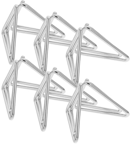 Healeved 6 Stück Dreieckige Schreibtisch Notizhalter aus Metall in Silber Multifunktionale Memo Clips für Büro und Hochzeitstischdeko Stabile Platzkartenhalter