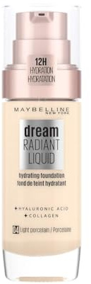 Maybelline Dream Radiant Liquid 12HR Hydrating Foundation 30ml - 04 Light Porcelain
