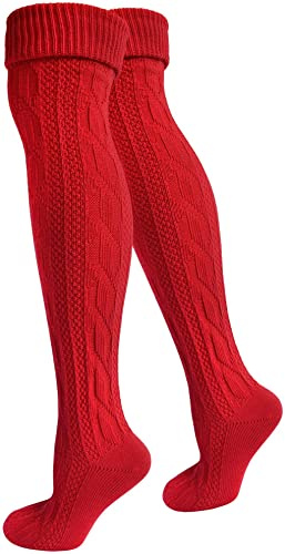 normani 2 x Traditionelle Bayrische Trachtensocken Lange Trachten Socken Strümpfe 80cm