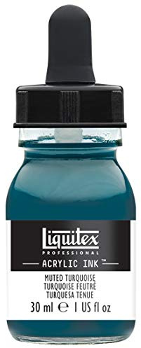 Liquitex 4260503 flüssige Professional Acrylfarben - Ink, Tusche, 30 ml, hochpigmentierte Airbrushfarbe, gedämpftes türkis