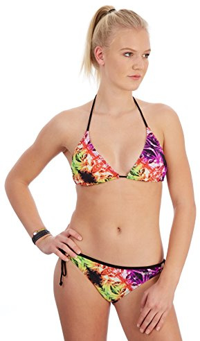 Beco Damen Triangel-Bikini C-Cup Magical Mystery Trip, schwarz/bunt, 38, 0/036071/0990/38