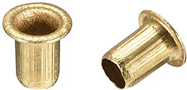 sourcing map 200stk. 4mm x 6mm Durchgangsloch Kupfer Hohlnieten Tüllen Leiterplatte PCB